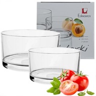 Šalátová misa rovná sklenená 11+14cm 2 ks. PEKNÁ SET vrstvených šalátových misiek Šalátová misa rovná sklenená 11+14cm 2 ks. PEKNÁ SET vrstvených šalátových misiek