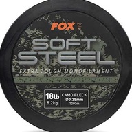 Odlievacia šnúra Monofil Fox Soft Steel Fleck Camo 18lb 0,35mm x 1000m Odlievacia šnúra Monofil Fox Soft Steel Fleck Camo 18lb 0,35mm x 1000m