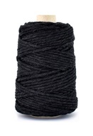 Bavlnená šnúrka pre MACRAME 5mm 100m / čierna Bavlnená šnúrka pre MACRAME 5mm 100m / čierna