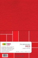 Happy Color DEKORATÍVNY PLST 10 listov ČERVENÁ Happy Color DEKORATÍVNY PLST 10 listov ČERVENÁ