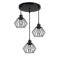 Stropné závesné svietidlo, prelis, tienidlo z diamantového drôtu + 3x WW 5,9W LED žiarovka Stropné závesné svietidlo, prelis, tienidlo z diamantového drôtu + 3x WW 5,9W LED žiarovka