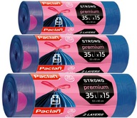 PREMIUM Vrecia na odpadky 35L 45 ks PACLAN 3 rolky PREMIUM Vrecia na odpadky 35L 45 ks PACLAN 3 rolky