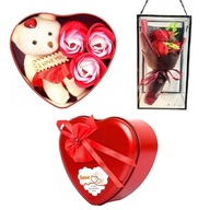 SET MYDLOVÉ RUŽE+MEDVEĎ+VEČNÁ RUŽA VALENTÍN SET MYDLOVÉ RUŽE+MEDVEĎ+VEČNÁ RUŽA VALENTÍN
