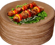 Okrúhle hnedé papierové taniere KRAFT 23cm 100 ks Okrúhle hnedé papierové taniere KRAFT 23cm 100 ks