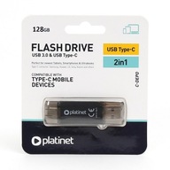 PENDRIVE 128GB USB 3.0 + Typ-C Platinet konektor PENDRIVE 128GB USB 3.0 + Typ-C Platinet konektor