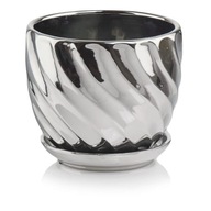 Silver Mirror Ceramic Pot pr. 18 cm Silver Mirror Ceramic Pot pr. 18 cm