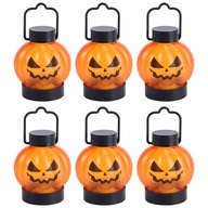 6 kusov Halloweenskych nočných dekoratívnych LED lámp 6 kusov Halloweenskych nočných dekoratívnych LED lámp