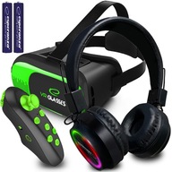 3D VR OKULIARE PRE TELEFÓN + RGB BT SLÚCHADLÁ 3D VR OKULIARE PRE TELEFÓN + RGB BT SLÚCHADLÁ