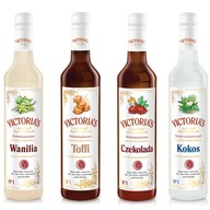 Victoria barmanský sirup do kávy Vanilka, Toffee, Čokoláda, Kokos 4 x 490 Victoria barmanský sirup do kávy Vanilka, Toffee, Čokoláda, Kokos 4 x 490