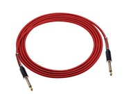 Ekonomický červený gitarový kábel Jack Mono 6.3 Red 3m
