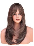 Krásna hnedá, blond, prírodná balayage parochňa Krásna hnedá, blond, prírodná balayage parochňa