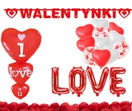 Valentínske dekorácie, dekorácie, LOVE balóny, banner