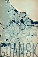 Gdańsk Umelecká mapa mesta Plagát 61x91,5 cm Gdańsk Umelecká mapa mesta Plagát 61x91,5 cm