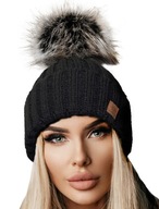 Poľská zimná teplá čiapka Woolk Rita pompom Poľská zimná teplá čiapka Woolk Rita pompom
