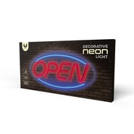 Neon PLEXI LED OPEN Open USB 5V 1A Stmievač Reklamná ceduľka Obchod Neon PLEXI LED OPEN Open USB 5V 1A Stmievač Reklamná ceduľka Obchod
