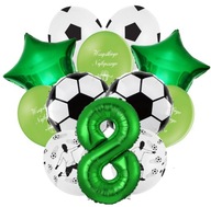Balóny Set Futbal 8. narodeniny Balóny Set Futbal 8. narodeniny