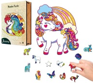 PUZZLE DREVENÉ BLOKY PRE DOSPELÝCH JEDNOROŽEC PUZZLE DREVENÉ BLOKY PRE DOSPELÝCH JEDNOROŽEC