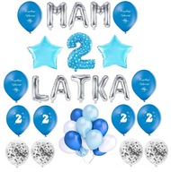 Sada balónov Druhé narodeniny Mám 2 roky Sada balónov Druhé narodeniny Mám 2 roky