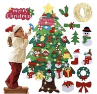 Vianočný stromček z plsti - Kreatívna zábava pre deti, DARČEK DIY + LED SVETLÁ