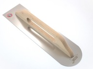 Nerezové polkruhové hladidlo, 380mm, drevená rukoväť Nerezové polkruhové hladidlo, 380mm, drevená rukoväť