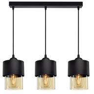Závesná lampa Luster Tienidlá Kovové Sklenené Medové LED Závesná lampa Luster Tienidlá Kovové Sklenené Medové LED