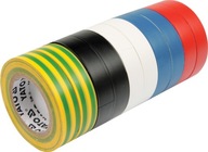 Izolačné pásky 19mmx20mx0,13mm, mix farieb 10ks Izolačné pásky 19mmx20mx0,13mm, mix farieb 10ks