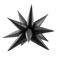 3D fóliový balón STAR, čierny, 95 cm 3D fóliový balón STAR, čierny, 95 cm