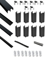 Sada posuvných dverí Ergo 4.0m/4d BLACK Sada posuvných dverí Ergo 4.0m/4d BLACK