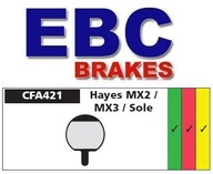 Cyklistické podložky EBC Hayes Sole GX2 MX2 MX3 CFA421R Cyklistické podložky EBC Hayes Sole GX2 MX2 MX3 CFA421R