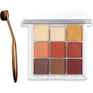 BRUSHES Paletka očných tieňov v teplých odtieňoch - profesionálny make-up BRUSHES Paletka očných tieňov v teplých odtieňoch - profesionálny make-up