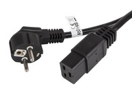 Lanberg CEE 7/7 -> IEC 320 C19 (server) napájací kábel 16A 1,8m VDE čierny