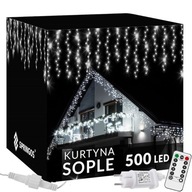 SOPLE 500 LED VONKAJŠIE LAMPY 22,5 m DIAĽKOVÝ BLESK GARLAND SVETELNÁ ZÁCLONA SOPLE 500 LED VONKAJŠIE LAMPY 22,5 m DIAĽKOVÝ BLESK GARLAND SVETELNÁ ZÁCLONA