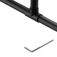 Trojcestný konektor fi25mm, čierny, matná štruktúra Trojcestný konektor fi25mm, čierny, matná štruktúra