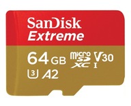 SANDISK MICROSD EXTREME 64 GB UHS-I U3 4K 170/80 MB