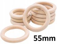 Drevené kruhy pre anjelikov makramé 55mm 10ks Drevené kruhy pre anjelikov makramé 55mm 10ks