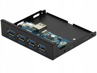 Hub 3,5-palcový predný panel 4x USB 3.0 5Gbps