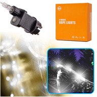 LED svietidlá reťaz, lano, hadica, 10m, 100LED, studená biela LED svietidlá reťaz, lano, hadica, 10m, 100LED, studená biela