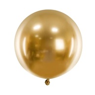 Obrovský okrúhly lesklý balón 60 cm - zlatý obr Obrovský okrúhly lesklý balón 60 cm - zlatý obr