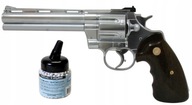 Airsoftový revolver GG R357 Chrome BB SET + ZADARMO