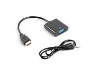 Prevodník adaptéra HDMI na VGA D-Sub+AUDIO na kábli