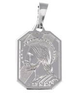 Strieborný medailón na prijímanie Ježiš s tŕňovou korunou