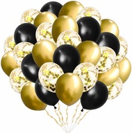 BALÓNY SET Glamour balónov Black Gold 60 ks.