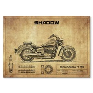 Kovový plagát Honda Shadow VT 750 Gift L Kovový plagát Honda Shadow VT 750 Gift L