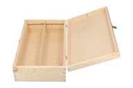 Drevený box na 2 vína s vrchnákom + vlna VÝPREDAJ Drevený box na 2 vína s vrchnákom + vlna VÝPREDAJ