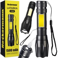 VÝKONNÁ NABÍJACIA TAKTICKÁ LED T6 + COB ZOOM VOJENSKÁ BATERKA 1500mAh VÝKONNÁ NABÍJACIA TAKTICKÁ LED T6 + COB ZOOM VOJENSKÁ BATERKA 1500mAh