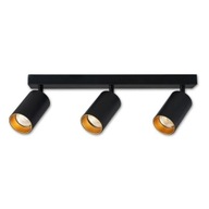 Nástenné svietidlo GU10 LED Eris Gold, 3x pohyblivé, čierne Nástenné svietidlo GU10 LED Eris Gold, 3x pohyblivé, čierne