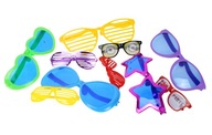 10x súprava farebných MIX okuliarov s fotobúdkou