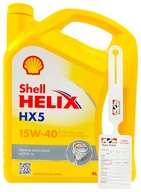SHELL HELIX HX5 4L 15W40 15W-40 API SL/CF A3/B3