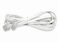 Telefónny kábel, 10 metrov, biely