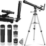 Teleskop, teleskop, astronomický refraktor na pozorovanie hviezd, priemer 900 mm. 70